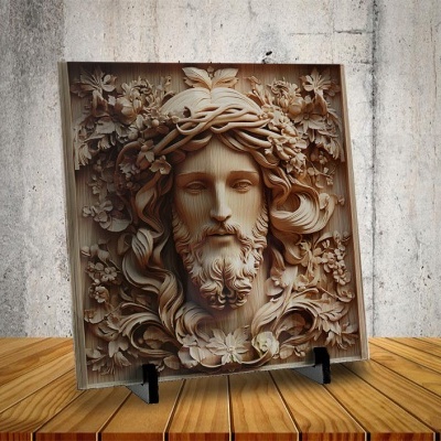 Azulejo Jesus em Madeira