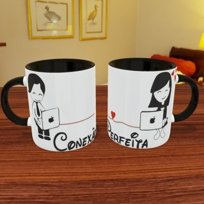 Par Canecas "Conexão Perfeita"