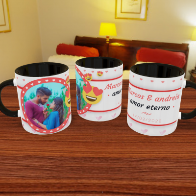 Canecas Namorados Texto e Fotos - 12 Temas