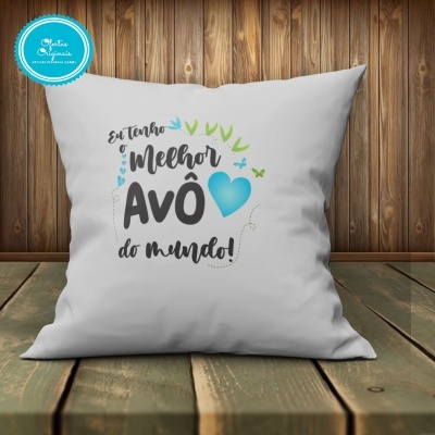 Capa de Almofada Tenho o Melhor Avô/Avó