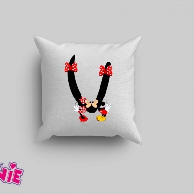 Capa de Almofada Alfabeto Disney Inicial Menina