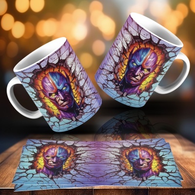 Caneca Heróis e Vilões Imagem 3D