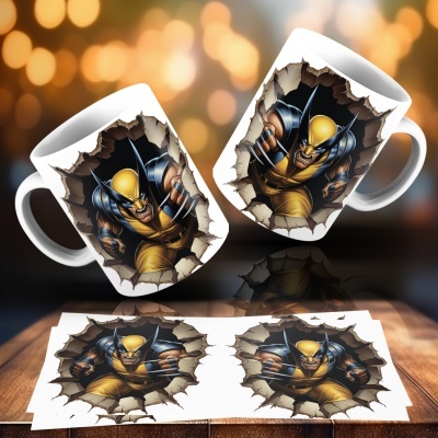 Caneca Heróis e Vilões Imagem 3D