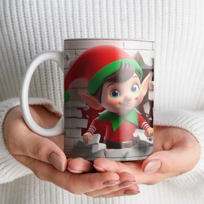 Caneca Natal Imagem 3D