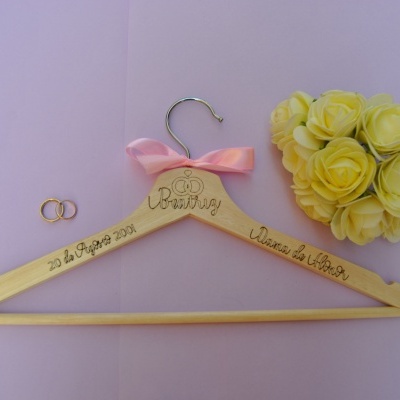Cabide Madeira Personalizado Casamento
