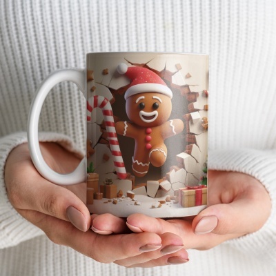 Caneca Natal Imagem 3D