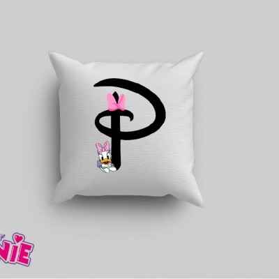 Capa de Almofada Alfabeto Disney Inicial Menina