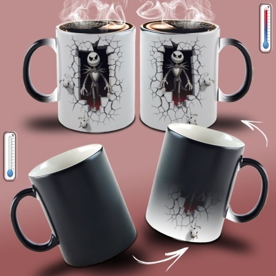 Caneca Terror Imagem  3D - Jack Skellington