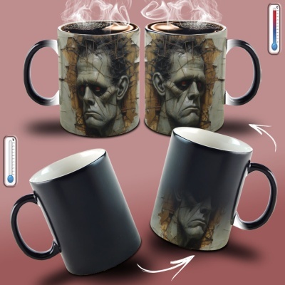 Caneca Terror Imagem  3D - Frankenstein