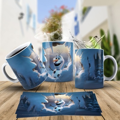 Caneca Natal OLAF Imagem  3D
