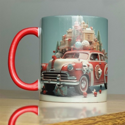 Caneca Carros de Natal