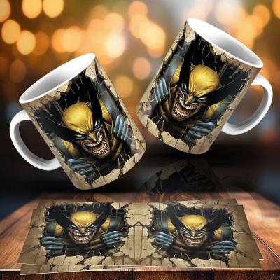 Caneca Heróis e Vilões Imagem 3D