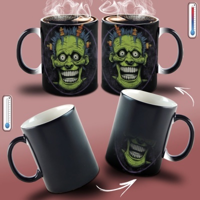Caneca Terror Imagem  3D - Frankenstein