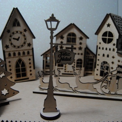 Vila de Natal com Iluminação