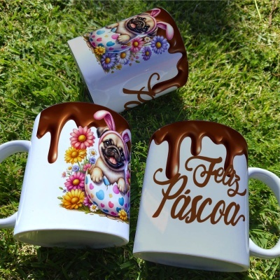 Caneca Cães Páscoa