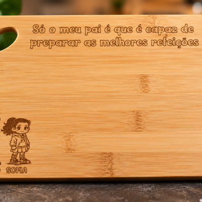 Tábua de Cozinha Personalizada com Cartoon da sua Foto
