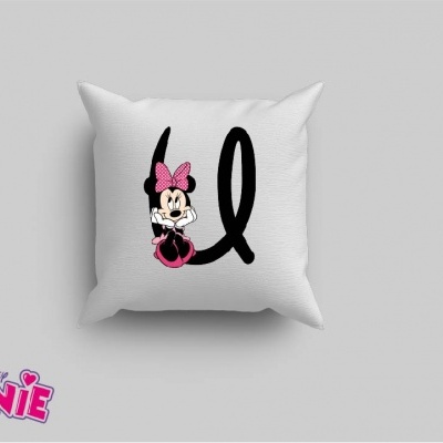 Capa de Almofada Alfabeto Disney Inicial Menina