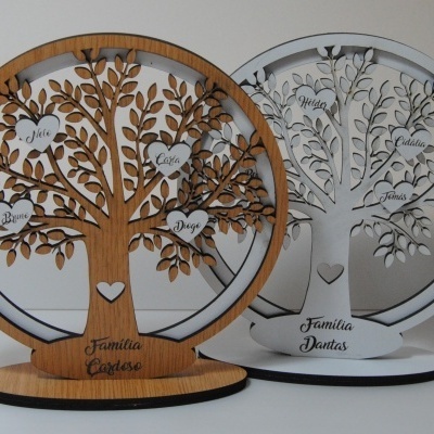 Arvore da Vida Família com Corações