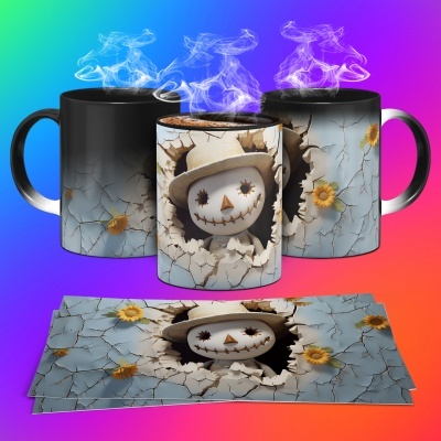 Caneca Halloween Imagem  3D