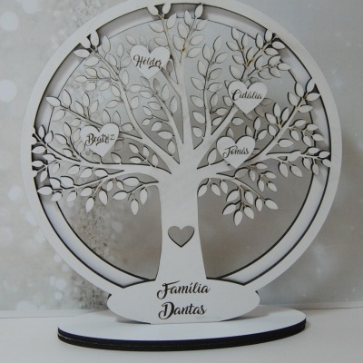 Arvore da Vida Família com Corações