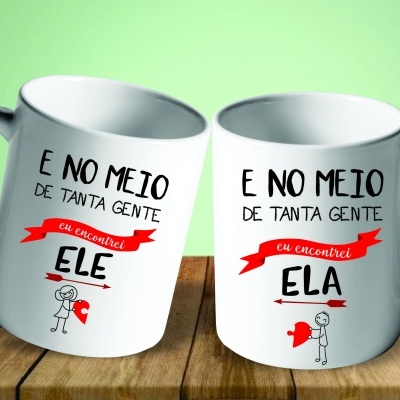 Par de Canecas Namorados Casais