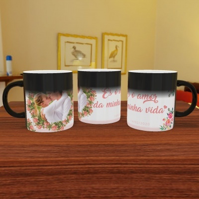 Canecas Namorados Texto e Fotos - 12 Temas