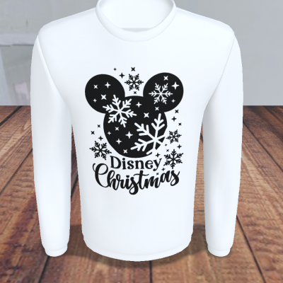 T-shirt M/Comprida Disney Christmas Preta
