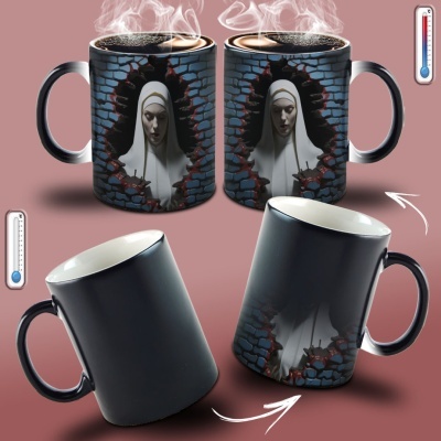 Caneca Terror Imagem  3D - A Freira
