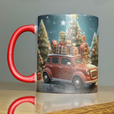 Caneca Carros de Natal