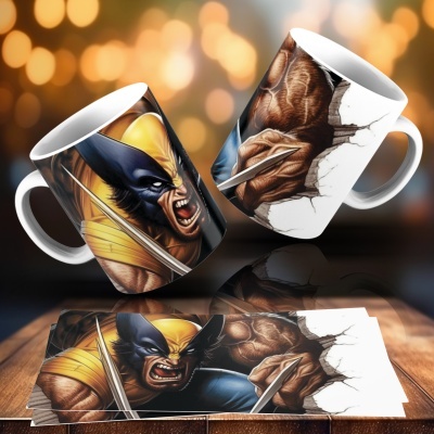 Caneca Heróis e Vilões Imagem 3D