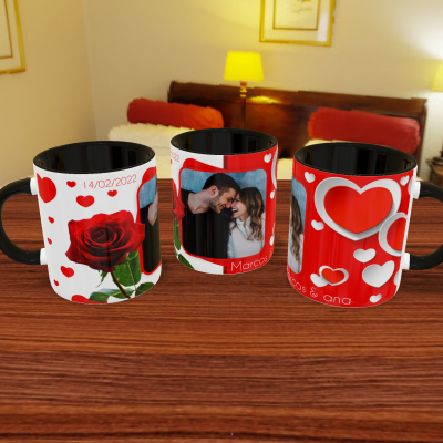 Canecas Namorados Texto e Fotos - 12 Temas