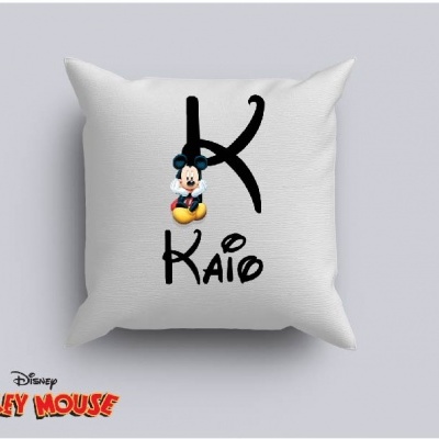 Capa de Almofada Personalizada Alfabeto Disney Inicial Menino