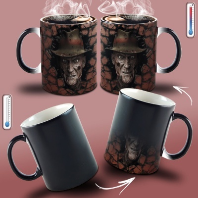 Caneca Terror Imagem  3D - Freddy Krueger