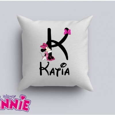 Capa de Almofada Personalizada Alfabeto Disney Inicial Menina