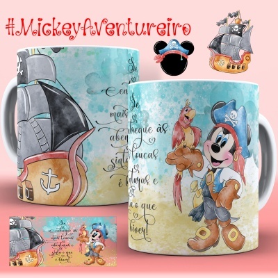 Canecas Mickey Aventureiro - 8 Temas