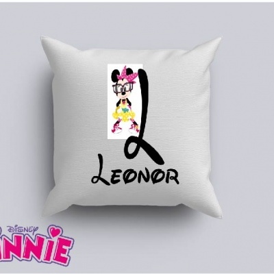 Capa de Almofada Personalizada Alfabeto Disney Inicial Menina