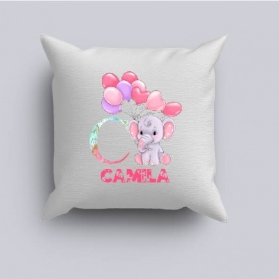 Capa de Almofada Alfabeto Menina Personalizado