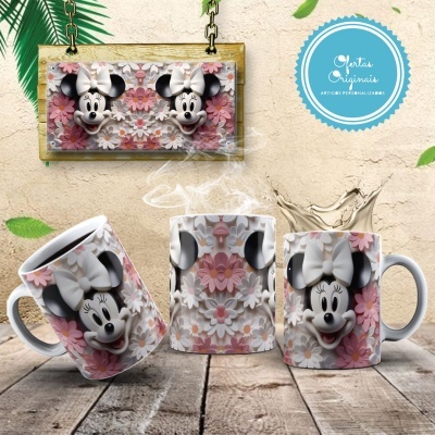 Caneca Mickey e Amigos Imagem  3D