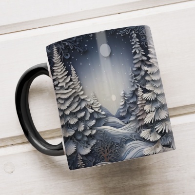 Caneca Natal em Festa Imagem 3D