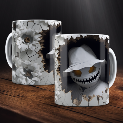 Caneca Halloween Imagem  3D