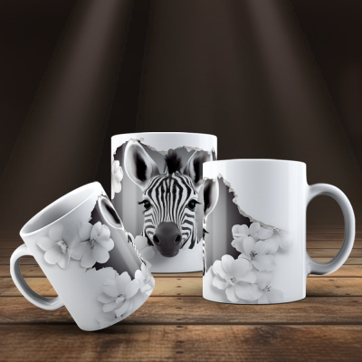 Caneca Animais Fofinhos Imagem 3D
