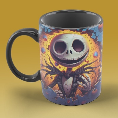 Caneca Terror Imagem  3D - Jack Skellington