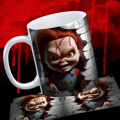Caneca Terror Imagem  3D - Chucky