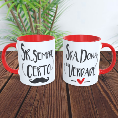 Par de Canecas Namorados Casais