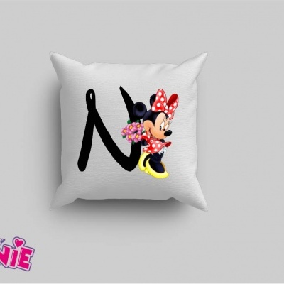 Capa de Almofada Alfabeto Disney Inicial Menina
