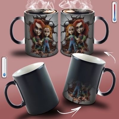 Caneca Terror Imagem  3D - Chucky