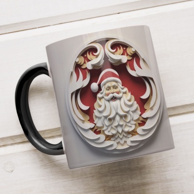 Caneca Natal em Festa Imagem 3D