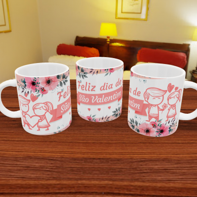 Canecas Namorados Texto e Fotos - 12 Temas