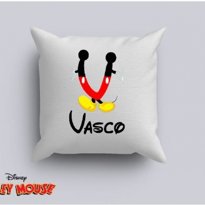 Capa de Almofada Personalizada Alfabeto Disney Inicial Menino
