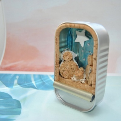 Presépio em Cortiça "Lata de Sardinha"